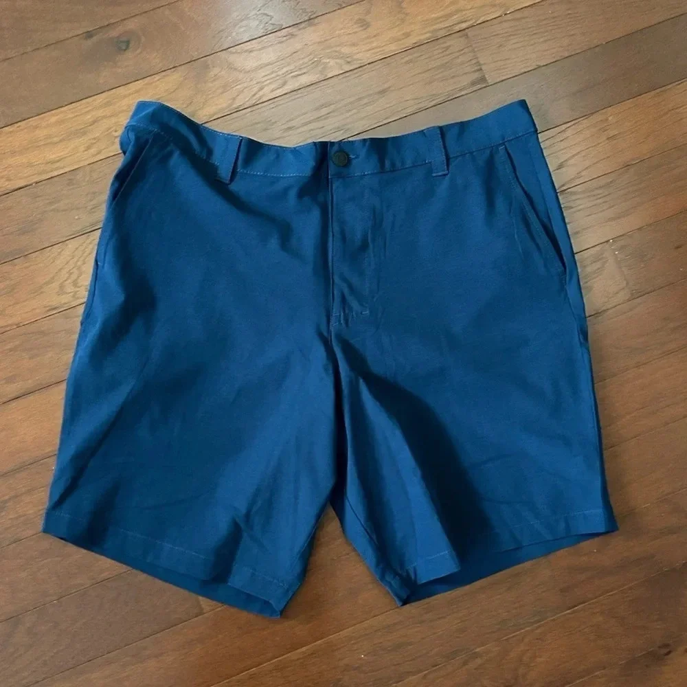NWT Banana Republic Comfort Flat Front Shorts Size 40 color blue comfort waist